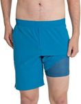 Shinesty Hammock Support Pouch Workout Shorts Mens | 9" Compression Shorts | US XL Blue