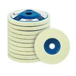 SALI 10 Pack 4.5 Inch Plastic Polishing Buffing Wool Discs Round Wool Felt Disc Wheel Pad for Polishing Cleaning Cutting and Waxing Polishing Wheel Disc for Angle Grinder