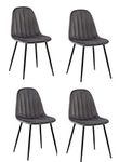 Millhouse Dining Chairs Kitchen Chairs with Sturdy Metal Legs Dining Room Set Living Room Set D2099 Velvet DuneGrey