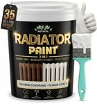 Meuvcol 2 in 1 Radiator Paint & Primer - 35 Floz White Enamel Metal Paint for Radiators, Pipes & Towel Rails - Anti-Rust Matte Touch Up Paint - Heat Resistant, Durable, Low Odor, Non-Yellowing