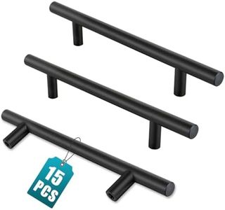 Ceihwa 15 Piezas Tiradores Armarios Negro 128mm Tiradores Cocina Acero Inoxidable Manijas para Muebles de Cocina Tiradores Cajones con Tornillos Tiradores Puertas Baño para Cajones de Gabinete