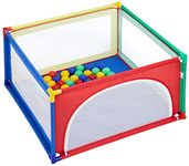 Amazon Brand - Jam & Honey Square Ball Pool (with 50 Balls) Multicolor