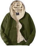 Flygo Men's Sherpa Hoodie Jacket Fl