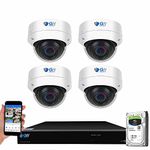 GW Security 8 Channel 12MP 4K @30FPS Face Recognition PoE Security Camera System with 4 x 12MP (4000x3000P) IP Color Night Vision Waterproof Microphone AI Dome Cameras, 10 Smart AI Functions