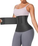 FeelinGirl Waist Trainer Women Body Shaper Postpartum Belly Wrap Plus Size A-black