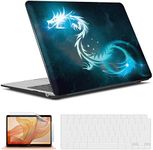 IBENZER Compatible with New MacBook Air 13 inch case 2022 2021 2020 M1 A2337 A2179 A1932, Hard Shell Case&Keyboard Cover&Screen Film for Mac Air 13 with Touch ID (2018-2022), Dragon, AT13-DRN+2