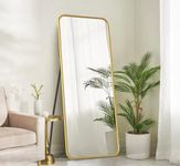 CORSICA DESIGNS | Full-Length Rectangle Metal Freestanding Mirror | Modern Hanging Design for Living Room, Bedroom & Dressing Corner