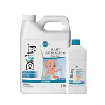 Diolty Baby laundry liquid detergent 6 liter, washing liquid for Baby Clothes | Allergen Free | Gentle with Bio-Enzymes 5+1Liter (Aqua Fresh)