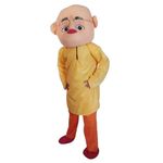 Kidhap Professional Mascot For Prank Fancy Dress Costume|Events,Theme And Birthday Party-(Patlu-Ylw Red) - Metal