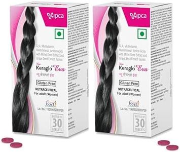 New Keraglo Eva Hair Growth Tablets For Women (30 Tabs) Pack 2 – Revolutionary Gender Based Formulae Enriched with Potent DHT Inhibitors, Hair Specific Amino Acids, Powerful Anti-oxidants, Essential Vitamins, Vital Minerals & Natural Extracts – Nourishes Scalp, Supports Follicles & Strengthens Strands – Hair Supplements