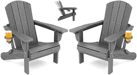 SERWALL Folding Adirondack Chair Se