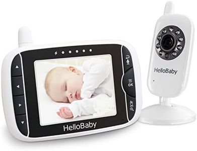 Baby Monitor, HelloBaby Video Baby Monitor with Camera and Audio, 3.2'' LCD Display Screen, Automatic Night Vision Camera,Two-Way Audio,Room Temperature Monitoring and Lullabies