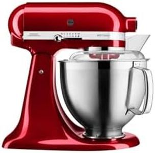 KitchenAid Küchenmaschine - Artisan - Kippbarem Food Processor - Teigknetmaschine mit 2 Schüsseln und 3 Zubehör aus Edelstahl - 4.8 L - Liebesapfelrot