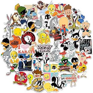 Looney Tunes Stickers Die Cut Vinyl Sticker Variety Pack - Laptop, Water Bottle, Scrapbooking, Tablet, Skateboard, Indoor/Outdoor - Set of 50