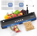 KOIOS Vacuum Sealer Machine, Automatic Food Sealer with Cutter, Dry & Moist Modes, Compact Design Powerful Suction Air Sealing System with 10 Sealing Bags & Air Suction Hose