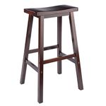 Winsome Wood 29-Inch Saddle Seat Stool, Walnut