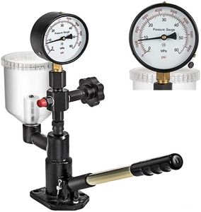 400Bar 6000PSI Diesel Fuel Injector Tester, Diesel Injector Nozzle Tester with Dual Scale Gauge to Adjust Injector Nozzle Pressure and Testing Diesel Injector Nozzle Pop Pressure Tester