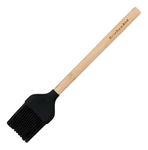 Kitchen Aid Silicone Birchwood Basting Brush with Wooden Handle for Baking, Barbeque, Glazing, Grilling, Oil, Butter, Ghree - Empire Red | Heat Resistant, Non Stick Kitchen Tool