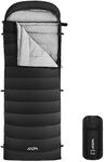 ATEPA Down Sleeping Bag For Adults, 650FP Winter Sleeping Bag For Cold Weather -15°C,XL Lightweight,4 Season Wide Sleeping Bag for Backpacking,Camping, Hiking