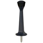 Designers Impressions Matte Black Heavy Duty Solid Rigid Door Stop w/ Rubber Tip : 2643 - 10 Pack