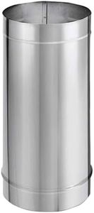 DuraVent DuraBlack 24 Inch Long x 8 Inch Diameter Single Wall Wood Burning Stainless Steel Stove Pipe Connector to Vent Smoke and Exhaust