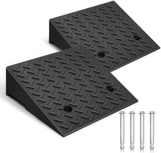 Wadiqiu Rubber Curb Ramp,2 Pack,6" Rise Height,11023Ibs, Capacity Driveway Ramps,18.9" L x 18.9" W,Capacity Threshold Ramps,Suitable for Cars, wheelchairs, Scooters, Lawn mowers