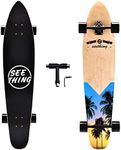 42 Inch Longboard Skateboard Complete Cruiser,The Original Artisan Maple Skateboard Cruiser for Cruising, Carving, Free-Style and Downhill（Seaside）
