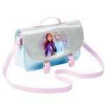 Disney Frozen Cross Body Bag - Princess Girls Handbag Adjustable Strap Shoulder Bag - Travel Holiday Gifts for Girls (Blue/Silver Frozen)