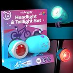 Brightz RideBrightz LED Bike Headlight and Tail Light Set - Rechargeable Bike Lights Front and Back - Kids Bicycle & Scooter Accessories for Boys and Girls - Lighting Set for Safety & Visibility Star