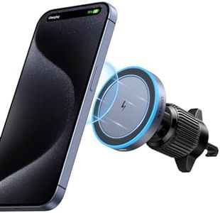 UGREEN Wireless Car Mount Charger 15W Wireless Car Charger Compatible with MagSafe Charging, Car Air Vent Magnetic Charger Compatible with iPhone 16/15/15 Plus/15 Pro/15 Pro Max/14/13/12
