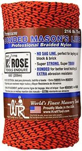 W. Rose RO686 Super Tough Professional Bonded Braided Nylon Mason's Line, 685-Feet, Orange/Black