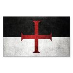 CafePress Flag Of The Knights Templar Sticker Rectangle Bumper Sticker Car Decal