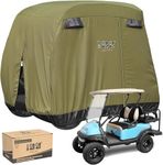 10L0L Universal 2-4 Passenger Golf Cart Cover for EZGO, Club Car and Yamaha, Waterproof Sunproof and Durable, Green