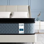 Queen Mattresses Crystli 12 inch Memory Foam Mattress Queen Size Hybrid Mattress Medium Firm Bed Mattress in a Box with CertiPUR-US Foam 100-Night Trial 10 Years Warranty