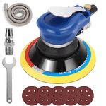 XJYMCOM Orbital Sander 6" Dual Action Palm Sander with Speed Regulation Self Vaccum Air Sander with 6 Sandpaper Vacuum Hose Dust Bag for Wood Metal Auto