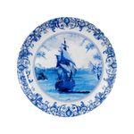 KOLOROBIA Decorative Wall Plate|Stand & Metal Hook| Delftware Dutch Blue Pottery|Hanging Wall Plate| 10inch |Gift Box Packaging|Ceramic Wall Plate for Wall Décor I Home Décor I Living Room I Office