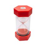 TeacherFav Sand Timer for Kids - 1 Minute Red - 6.3 Inches Hourglass Acrylic Covered Clock for Classroom, Home & Kids Room - Large Single Pack