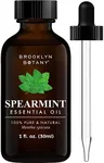 Brooklyn Botany Spearmint Essential Oil – 100% Pure and Natural – Premium Grade Oil with Dropper - for Aromatherapy and Diffuser - 1 Fl Oz