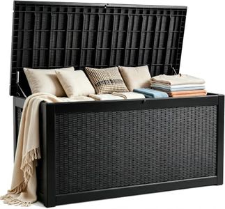 KMBOHE Resin Deck Box Waterproof Outdoor indoor Storage Box 328 Gallon