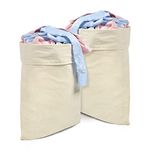 OTraki 2 PCS Travel Laundry Bag 50 X 75 Cm Dirty Large Laundry Storage Bag Cotton Canvas Washing Bag for Dirty Clothes Hamper Liner Bag Washable & Durable