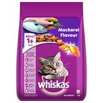 Whiskas Adult (+1 year) Dry Cat Food, Mackerel Flavour, 7kg Pack