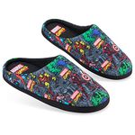 Marvel Mens Slippers Avengers Captain America Spiderman Iron Man Comic Novelty Slippers (10 UK, Multicolor)