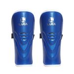 LUCA Club Shinguard for Youth + Adults, Large (Blue) | Superlight Shin Guards for Men & Women | Protective Soccer Shin Pads for Kids Prevent Injuries