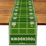 Rainlemon Linen American Football Table Runner Game Day Birthday Party Kitchen Dining Room Table Decoration (13" x 72")