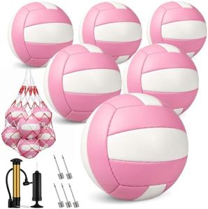 6 Pack Adult Volleyballs Official Size 5, Waterproof Soft Volleyball