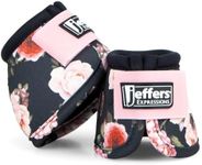 Jeffers Expression Ballistic Bell Boots - Rose Garden, Large | Shock Absorbing Hoof Protection for Horses | Secure Double Hook & Loop Closure, Perfect for Turnout, Training, & Equestrian Riding