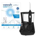 Waterpik Ultra Professional Water Flosser, 5 Tips, Advanced Pressure Control System, 10 Settings, Dental Plaque Removal Tool, Black, WP-662UK, 2pin UK Bathroom Plug
