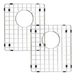 Sink Protectors for Kitchen Sink 15" x 13", Sink Grate for Bottom of Kitchen Sink Set of 2, Stainless Steel Sink Protector