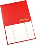 Esposti Address & Telephone Index | Vinyl Grained Cover & Hanging Hook | Red | Size 150 x 230mm