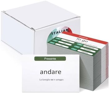 Resurhang 200 Pcs Italian Flashcards Italian Verb Conjugation Present Tense Flash Cards English Italian Flash Cards for Adults Kids Study